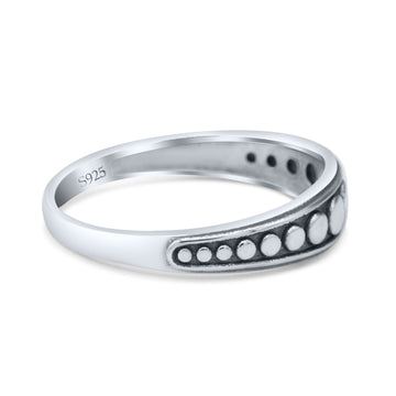 Iconic Vintage Full Moon Phases Beaded Statement Modern Style Oxidized Thumb Band